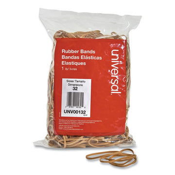 Universal® Rubber Bands, Size 32, 0.04" Gauge, Beige, 1 Lb Box, 820-pack freeshipping - TVN Wholesale